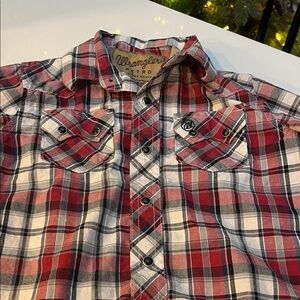 Wrangler Retro Red and Black Toddler Plaid Shirt